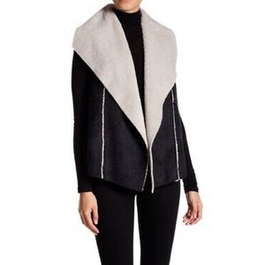 Susina faux shearling & faux suede vest